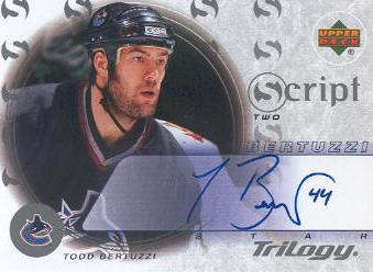 2003-04 Upper Deck Trilogy Scripts #S2TB Todd Bertuzzi