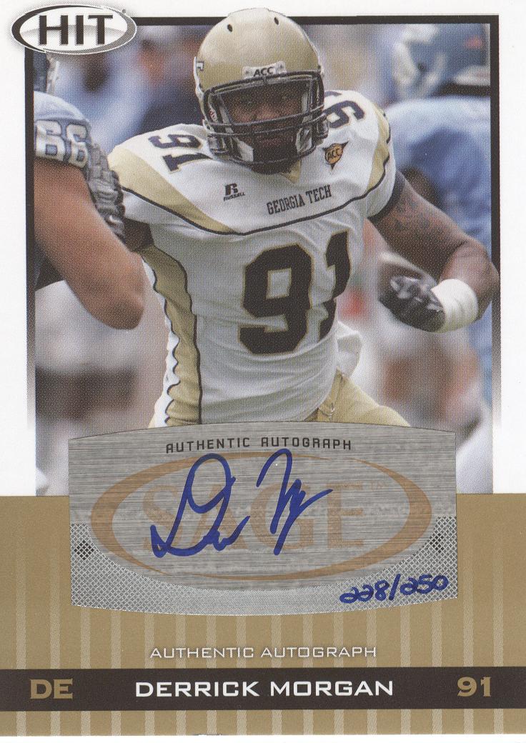 2010 SAGE HIT Autographs Gold #A57 Derrick Morgan