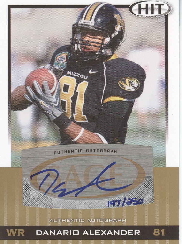 2010 SAGE HIT Autographs Gold #A81 Danario Alexander