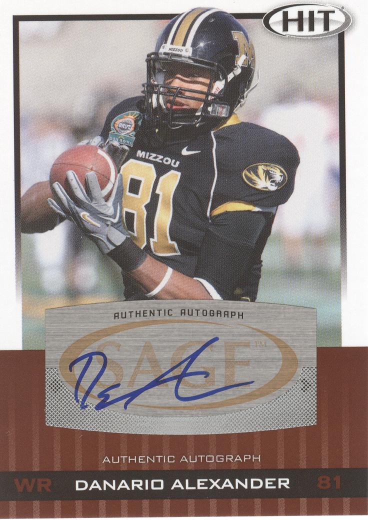 2010 SAGE HIT Autographs #A81 Danario Alexander