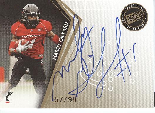 2010 Press Pass Autographs Gold #PPSNG Mardy Gilyard/99