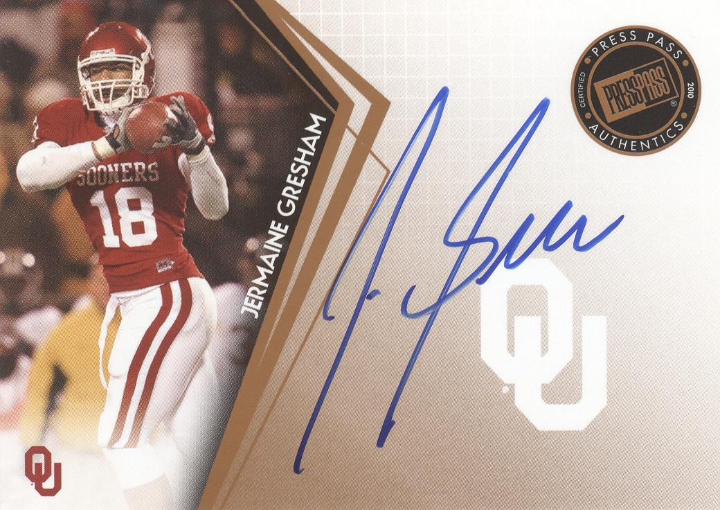 2010 Press Pass Autographs Bronze #PPSJG Jermaine Gresham