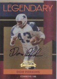2007 Playoff Contenders Legendary Contenders Autographs #8 Don Perkins/100
