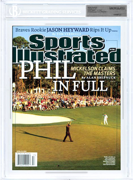 SPORTS ILLUSTRATED BGS SI Uncirculated PHIL MICKELSON MASTERS
