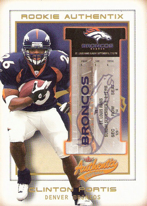 2002 Fleer Authentix Second Row #120 Clinton Portis