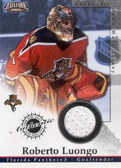 2002-03 Pacific Exclusive Jerseys #11 Roberto Luongo