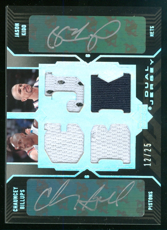 2006-07 UD Black Jerseys Dual Autographs #KB Chauncey Billups/Jason Kidd