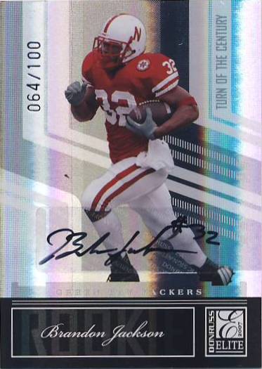 2007 Donruss Elite Turn of the Century Autographs #114 Brandon Jackson/100