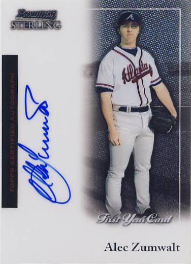 2004 Bowman Sterling #AZ Alec Zumwalt FY AU RC