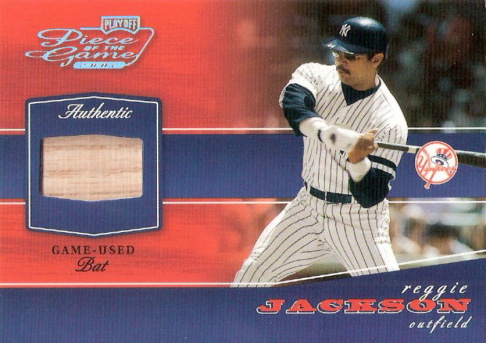 2002 Playoff Piece of the Game Materials #70A Reggie Jackson Bat