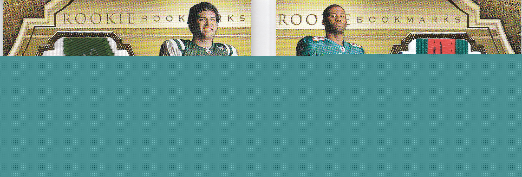 2009 Exquisite Collection Rookie Bookmark Patch Autographs #TS Mark Sanchez/35/Patrick Turner