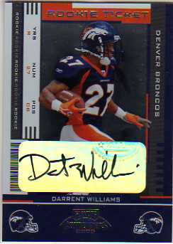 2005 Playoff Contenders #184 Darrent Williams AU RC