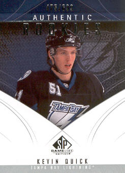 2009-10 SP Game Used #145 Kevin Quick RC