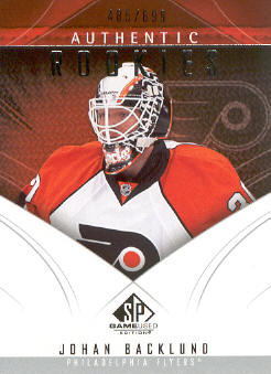 2009-10 SP Game Used #148 Johan Backlund RC