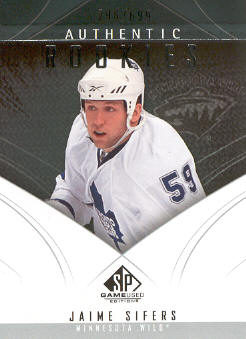 2009-10 SP Game Used #159 Jaime Sifers RC
