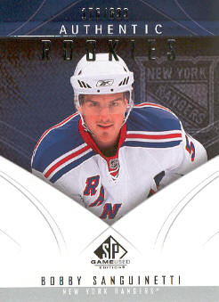 2009-10 SP Game Used #164 Bobby Sanguinetti RC