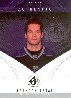 2009-10 SP Game Used #181 Brandon Segal RC