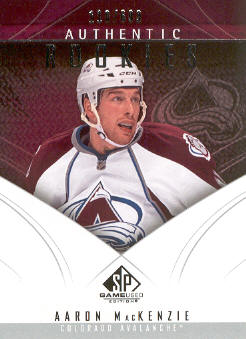2009-10 SP Game Used #189 Aaron MacKenzie RC