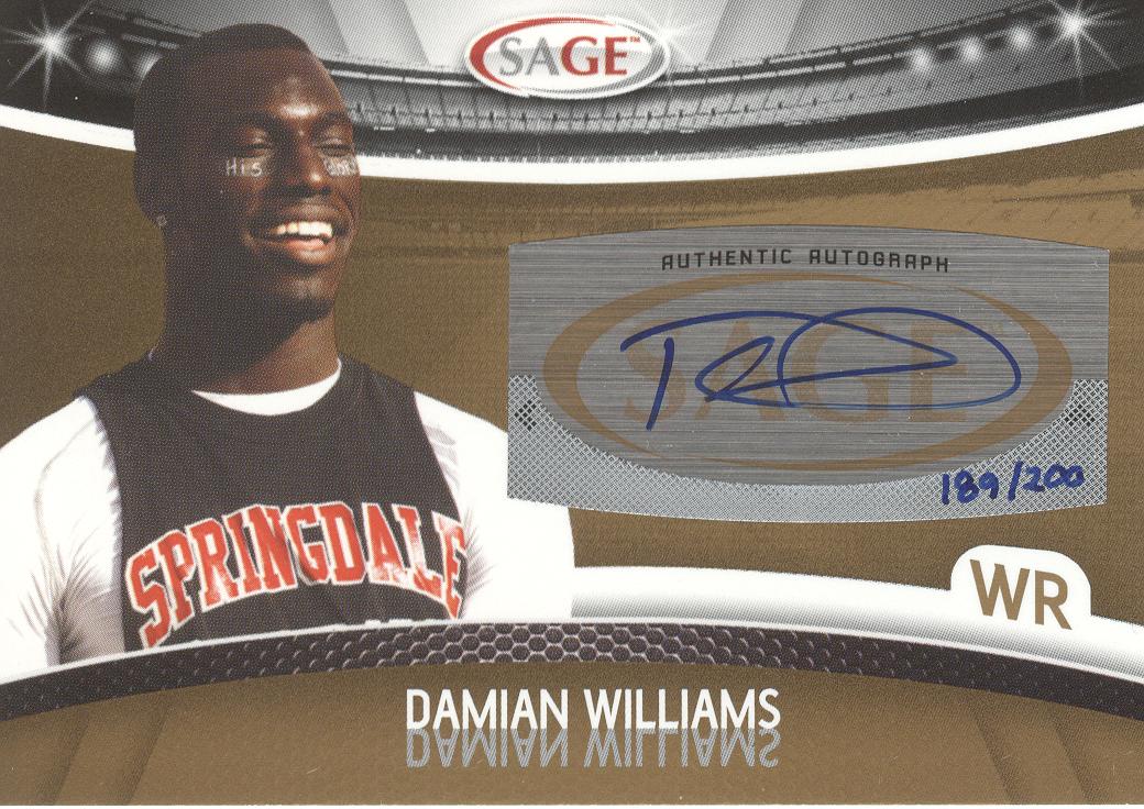 2010 SAGE Autographs Gold #53 Damian Williams
