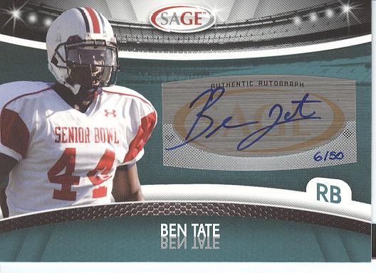 2010 SAGE Autographs Platinum #48 Ben Tate