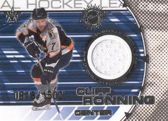 2000-01 Vanguard Dual Game-Worn Jerseys #11 Cliff Ronning/Vitali Yachmenev/1500