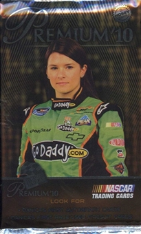 1 SEALED PACK : 2010 Press Pass Premium Racing Factory Sealed Hobby Pack (1 Autograph & 1 Race Used Memorabilia Card in EVERY Box) (1st Autographs & Firesuit Cards for Danica Patrick) 