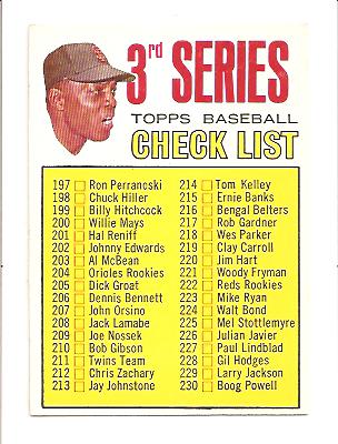 1967 Topps #191A Willie Mays CL3 214 is Tom Kelley