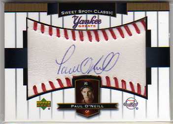 2003 Sweet Spot Classics Autographs Yankee Greats Blue Ink #PO Paul O'Neill
