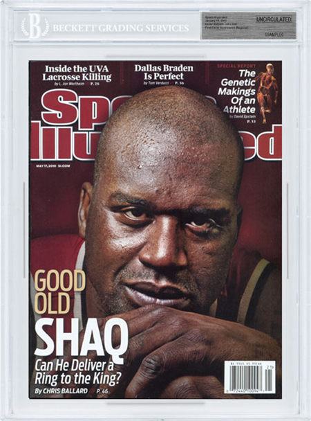 SPORTS ILLUSTRATED BGS SI Uncirculated SHAQ SHAQUILLE O'NEAL 5/17/10