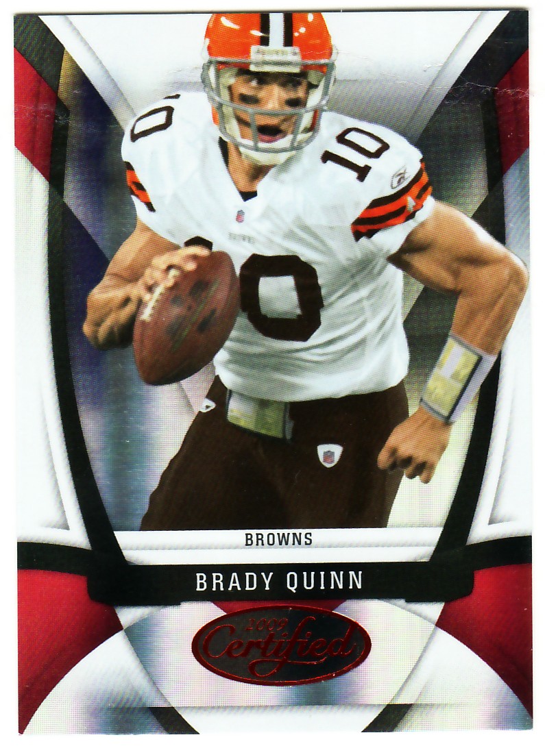 2009 Certified Mirror Red #30 Brady Quinn