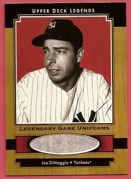 2001 Upper Deck Legends Legendary Game Jersey #JJD Joe DiMaggio Uni SP/245 *
