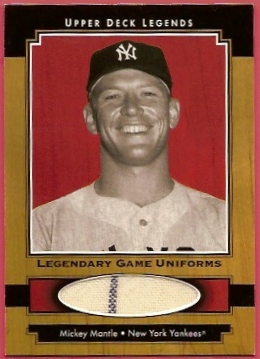 2001 Upper Deck Legends Legendary Game Jersey #JMM Mickey Mantle Uni SP/245 *