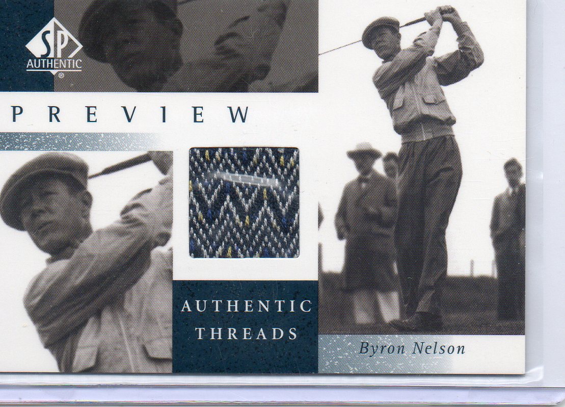 2001 SP Authentic Preview Authentic Threads #BNAT Byron Nelson