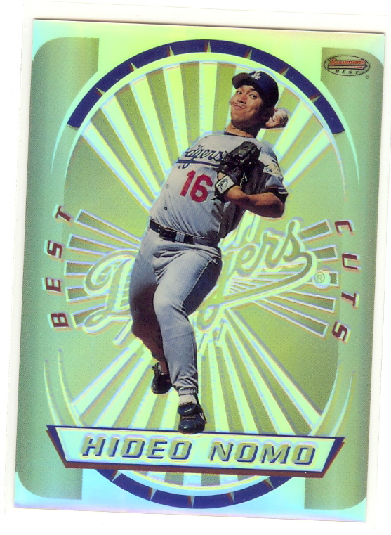 1996 Bowman's Best Cuts Refractors #8 Hideo Nomo (UNCUT)