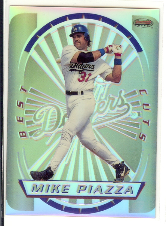 1996 Bowman's Best Cuts Refractors #9 Mike Piazza (UNCUT)