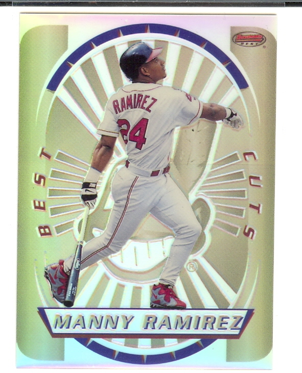 1996 Bowman's Best Cuts Refractors #10 Manny Ramirez (UNCUT)