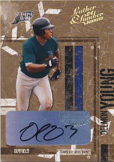 2004 Leather and Lumber Signatures Bronze #140 Delmon Young/5