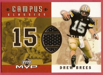 2001 Upper Deck MVP Campus Classics Game Jerseys #CCDB Drew Brees