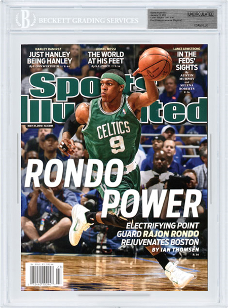 SPORTS ILLUSTRATED BGS SI Uncirculated RAJON RONDO 5/31/10 CELTICS