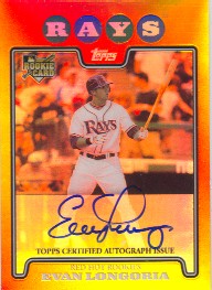 2008 Topps Red Hot Rookie Redemption #17 Evan Longoria AU