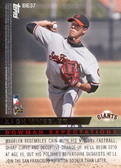 2010 Bowman Expectations #BE37 Matt Cain/Zack Wheeler