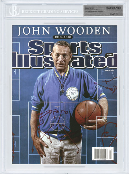 SPORTS ILLUSTRATED BGS SI Uncirculated JOHN WOODEN 6/14/10