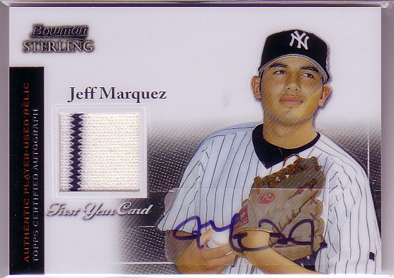 2004 Bowman Sterling #JM Jeff Marquez AU Jsy RC