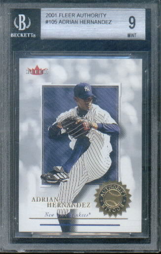 2001 Fleer Authority #105 Adrian Hernandez RC