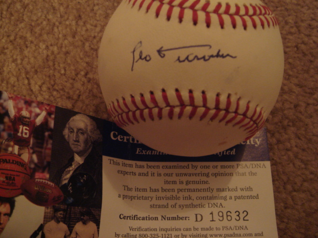 Leo Durocher Autographed Official NL Baseball With PSA COA