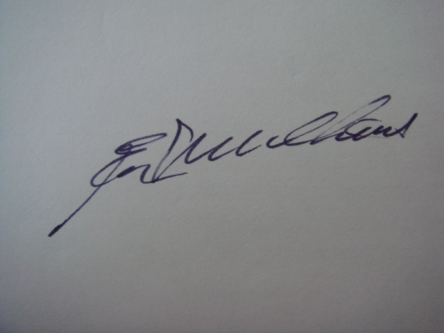 Eddie Mathews Autographed 3 X 5 Card With COA
