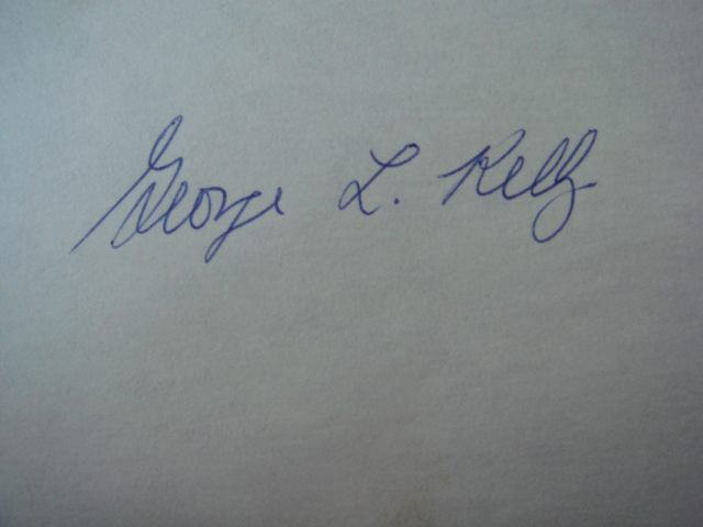George Kelly Autographed 3 X 5 Card With COA