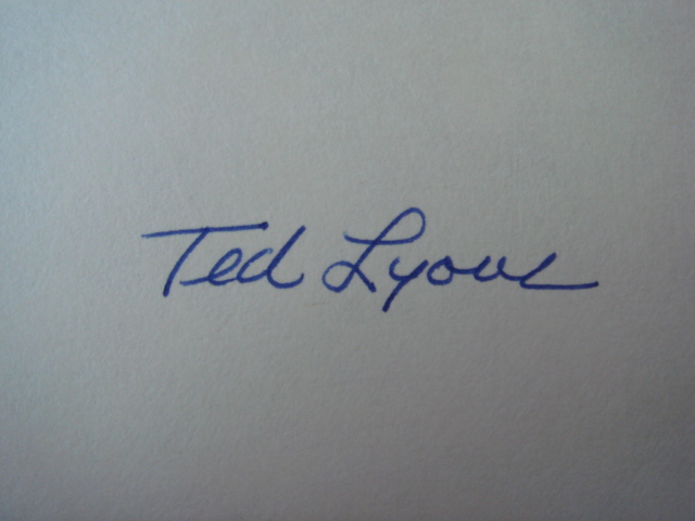 Ted Lyons Autographed 3 X 5 Card With COA