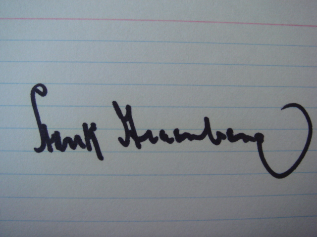 Hank Greenberg Autographed 3 X 5 Card With COA