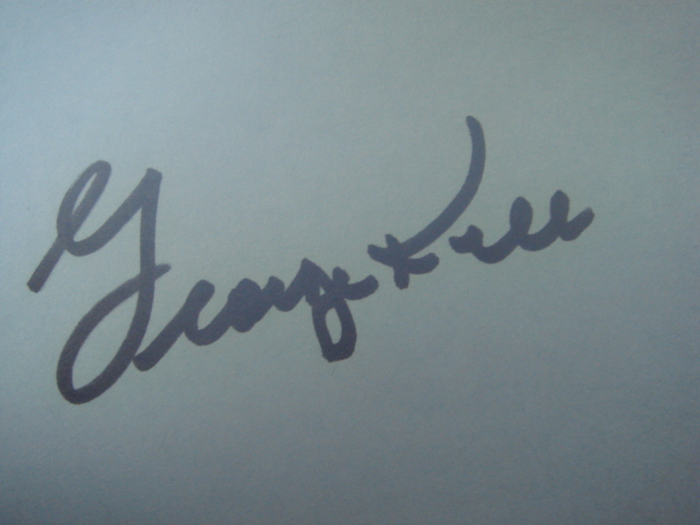 George Kell Autographed 3 X 5 Card With COA